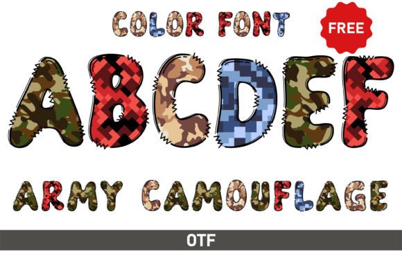 Army Camouflage: A Bold Font for Creative Design