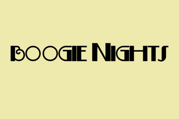 Boogie Nights: A Fun Sans Serif Font for Bold Designs