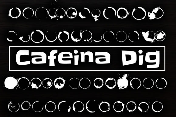 Cafeina Dig: Artistic Dingbat Font for Creative Projects