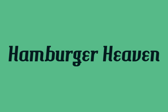 Hamburger Heaven: A Vintage Serif Font for Retro Designs