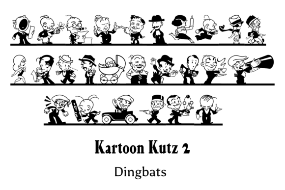 Kartoon Kutz 2: A Fun Retro Dingbat Font for Creative Designs