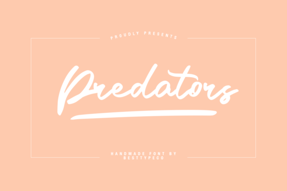 Predators: A Brush Pen Script for Creative Designs