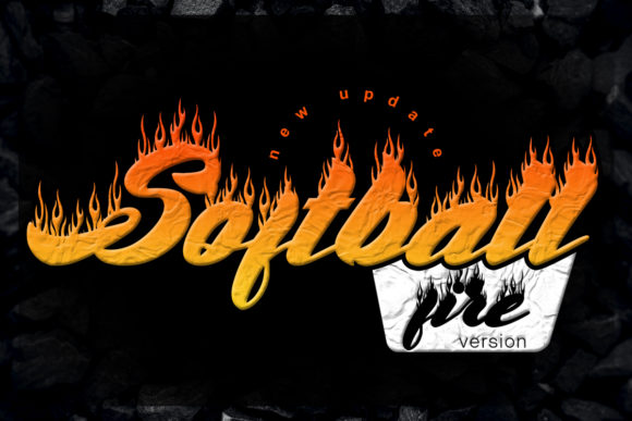 Softball Fire: A Bold Display Font for Striking Designs