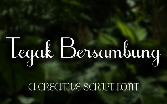 Tegak Bersambung: A Flowing Script Font for Creative Ideas