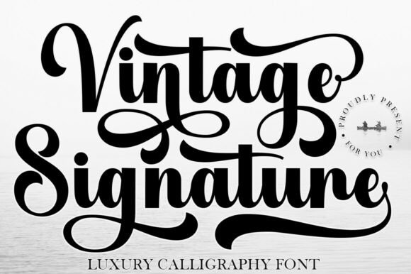 Vintage Signature: Elegant Script for Timeless Designs